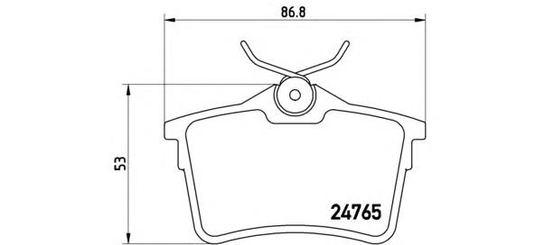 P61084 Brembo sapatas do freio traseiras de disco