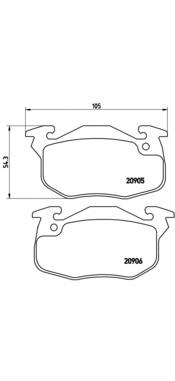 Передние тормозные колодки P61097 Brembo