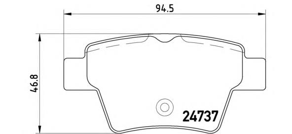 P61100 Brembo sapatas do freio traseiras de disco