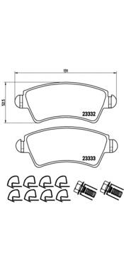 Передние тормозные колодки P61067 Brembo