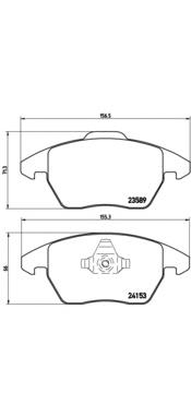 P61076 Brembo sapatas do freio dianteiras de disco