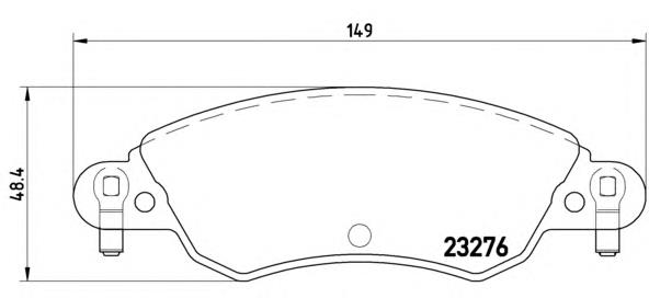 Передние тормозные колодки P61070 Brembo