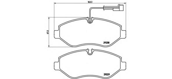 P56066 Brembo sapatas do freio dianteiras de disco