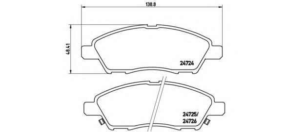 Купить P56070 Brembo Колодки тормозные