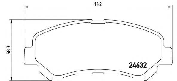 P56062 Brembo sapatas do freio dianteiras de disco