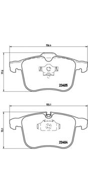 Передние тормозные колодки P59046 Brembo