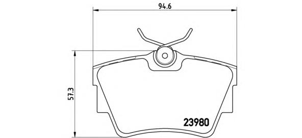 P59041 Brembo sapatas do freio traseiras de disco