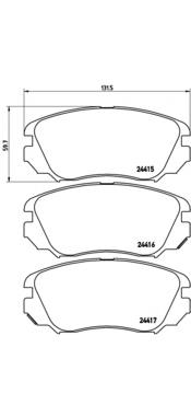 P59054 Brembo sapatas do freio dianteiras de disco