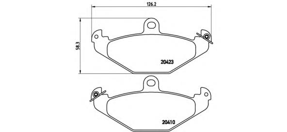 P59026 Brembo sapatas do freio traseiras de disco