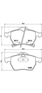 Передние тормозные колодки P59029 Brembo