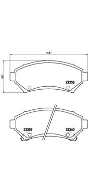 P59028 Brembo sapatas do freio dianteiras de disco