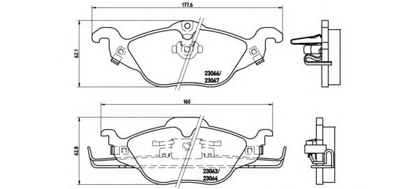 Купить P59030 Brembo Колодки тормозные