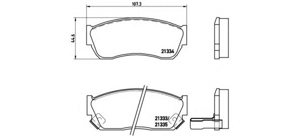 P79005 Brembo sapatas do freio dianteiras de disco