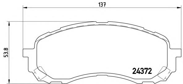 P78015 Brembo sapatas do freio dianteiras de disco