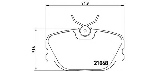 P71004 Brembo sapatas do freio dianteiras de disco