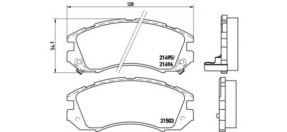 P78004 Brembo sapatas do freio dianteiras de disco