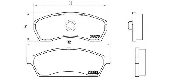 P78008 Brembo sapatas do freio dianteiras de disco