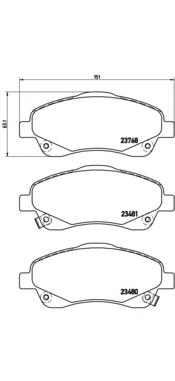 Тормозные колодки Brembo P83046