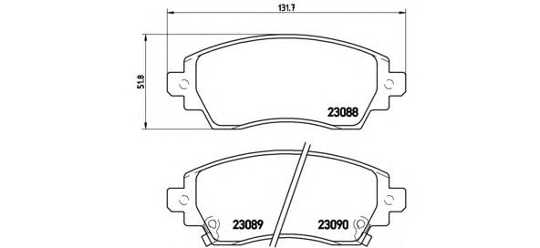 P83042 Brembo Колодки передние