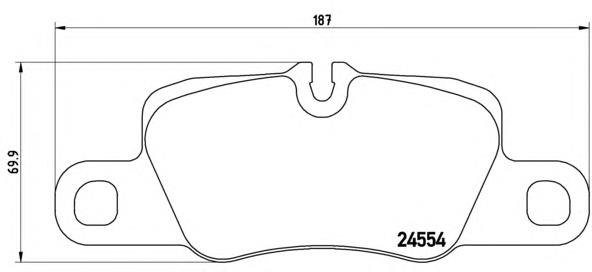 P65020 Brembo sapatas do freio traseiras de disco