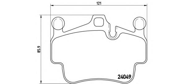 P65015 Brembo sapatas do freio dianteiras de disco