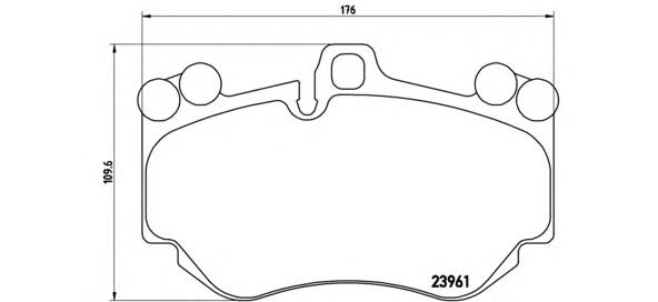 P65016 Brembo sapatas do freio dianteiras de disco