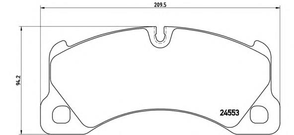 P65017 Brembo sapatas do freio dianteiras de disco