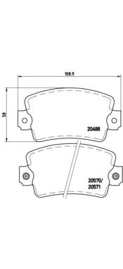 Передние тормозные колодки P68007 Brembo