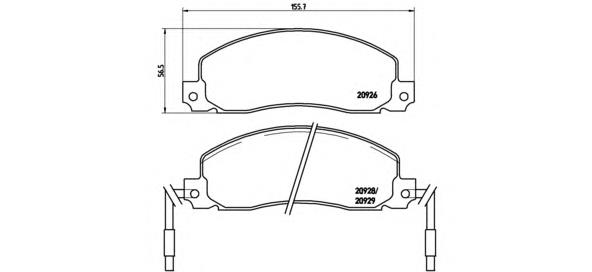 P68006 Brembo sapatas do freio dianteiras de disco