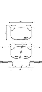 P68011 Brembo sapatas do freio dianteiras de disco