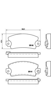 Передние тормозные колодки P68004 Brembo