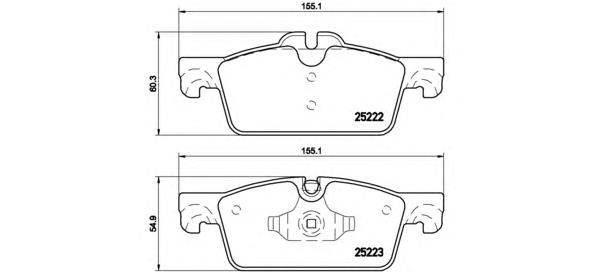 P61112 Brembo sapatas do freio dianteiras de disco