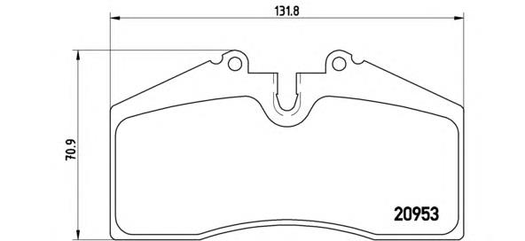 P65005 Brembo sapatas do freio dianteiras de disco