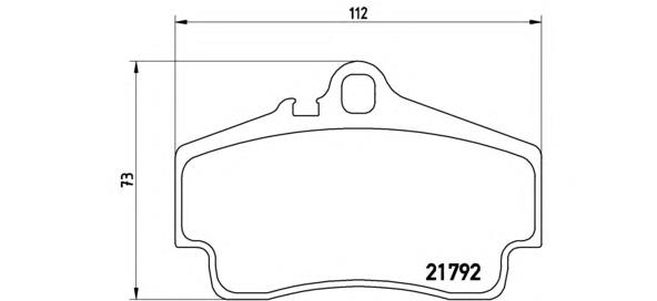 P65008 Brembo sapatas do freio traseiras de disco