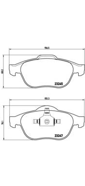 P68040 Brembo sapatas do freio dianteiras de disco