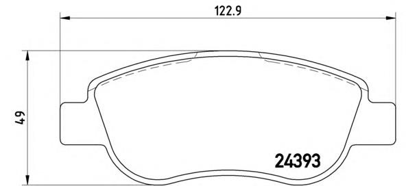 Передние тормозные колодки P68049 Brembo