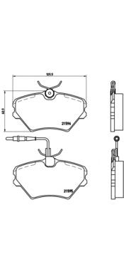 P68022 Brembo sapatas do freio dianteiras de disco