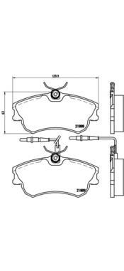 P68023 Brembo sapatas do freio dianteiras de disco