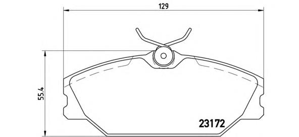 P68027 Brembo sapatas do freio dianteiras de disco