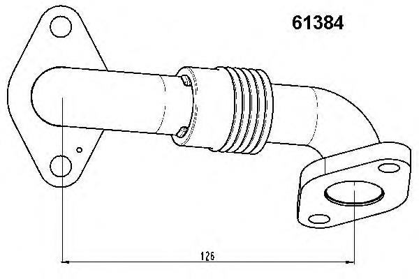 61384D Wahler cano derivado do sistema de recirculação dos gases de escape egr