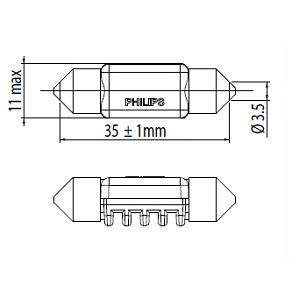 Lâmpada de quebra-luz de iluminação de salão/de cabina 128584000KX1 Philips