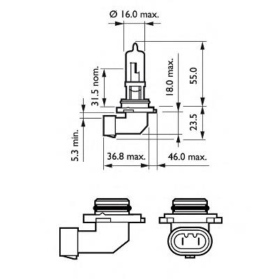 Лампочка галогенная Philips 9005PRC1