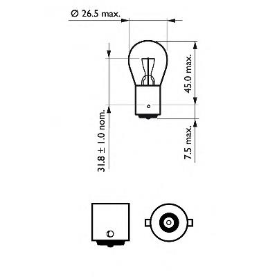 Лампа автомобильная Philips 12498LLECOCP