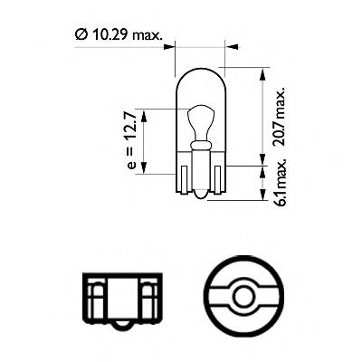 Лампочка плафона освещения салона/кабины Philips 12961B2 цена, от 0.69 USD