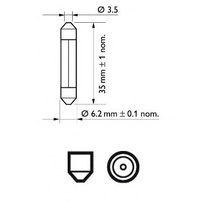Лампа автомобильная Philips 12848CP
