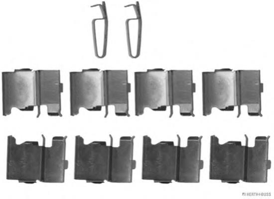 Kit de molas de fixação de sapatas de disco dianteiras J3663018 Jakoparts