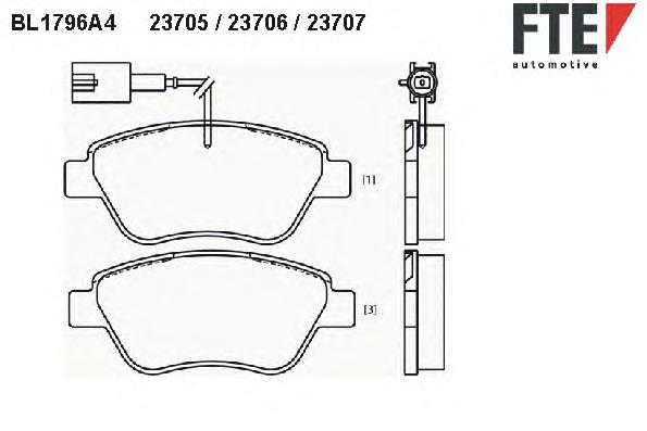 Колодки FTE BL1796A4 цена, от 22.63 USD