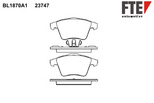 Передние тормозные колодки BL1870A1 FTE