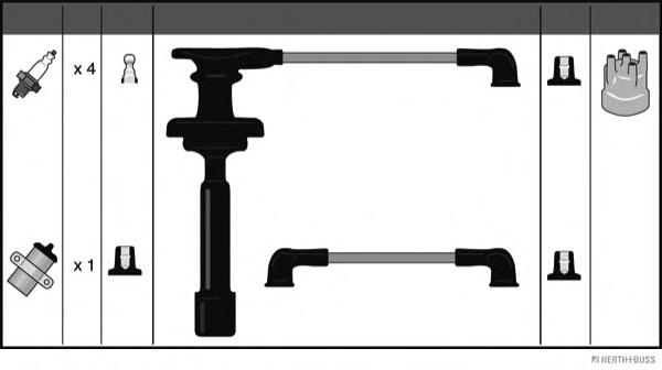 J5381004 Jakoparts fios de alta voltagem, kit