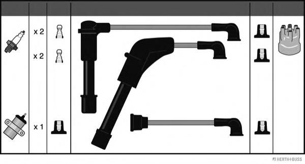Fios de alta voltagem, kit Nissan Sunny 2 B12